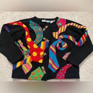 Vintage Michael Simon All Over Stitched Button Up Sweater
